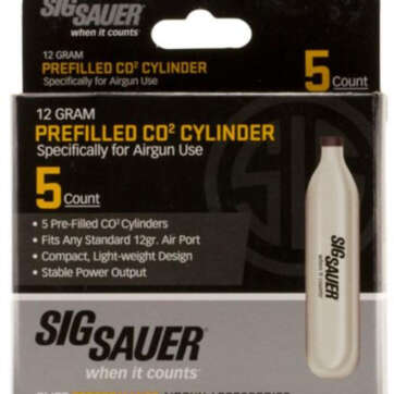 Sig Airguns CO2 Cylinders 12 gram 5 Per Pack Sig Airguns CO2 Cylinders 12 gram 5 Per Pack - Air Guns & BB Guns - American Guns & Ammo