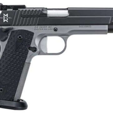 Sig 1911 Max Michel 9MM 5" Barrel Reverse 2-Tone Adjustable Sights Black G10 Grip Ice Magwell (2) 9rd Mags - Handsguns - American Guns & Ammo