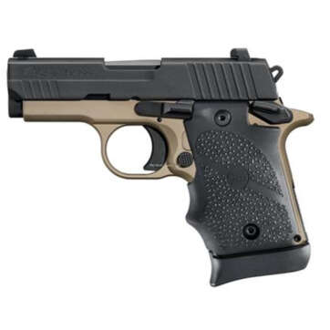 Sig P938 Semi Auto Pistol 9mm, 3" Barrel, Desert Hogue Grip, 7rd Mag - Handsguns | American Guns & Ammo