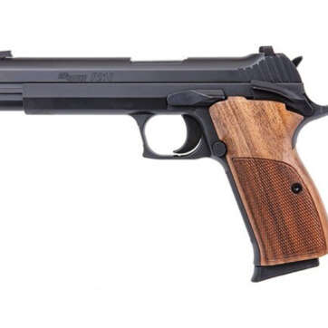 Sig P210 Standard 9mm, 5" Barrel, Walnut Grip, Black Nitron Steel, 8rd Mag - Handsguns | American Guns & Ammo