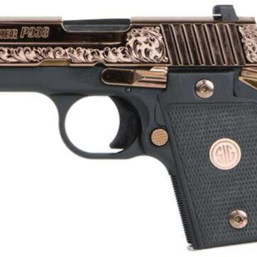 Sig P938, 9mm, 3", Rose Gold, Black G10 Grips, 6 rds - Handsguns - American Guns & Ammo