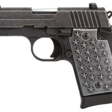 Sig P938 Compact, 9MM, 3" Barrel, We The People Engraved Slide, Aluminum Grips, 50 Stars, 7Rd Mag - Handsguns | American Guns & Ammo