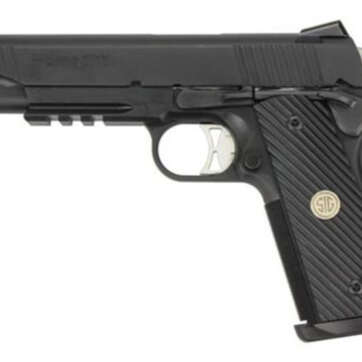 Sig 1911 TacOps, 9mm, 5" Barrel, SS Magwell, Ambi Safety, Rail, (4) 9rd Mags - Handsguns | American Guns & Ammo