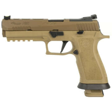 Sig P320 X-Five Coyote, 9mm, 5", Fiber Optic Sights, Adjustable Rear Sight, (4) 21rd Magazines - Handsguns | American Guns & Ammo