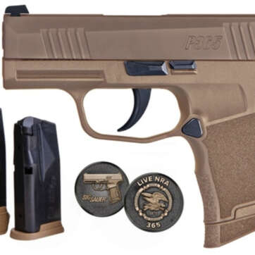 Sig P365 NRA Edition 9mm, 3" Barrel, XRAY3, Coyote, 10rd & 12rd Mags - Handsguns | American Guns & Ammo