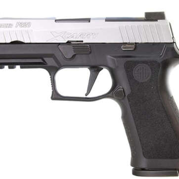 SIG P320 X-Series, 9mm, 3.9" Barrel X-Ray3 Night Sights, Stainless/Black, Enhanced Serrations, 17rd Mag - Handsguns | American Guns & Ammo
