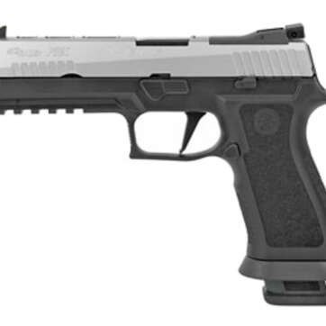 SIG P320 X-Series, 9mm, 5", 21rd, Fiber Optic FS, Stainless/Black - Handsguns | American Guns & Ammo