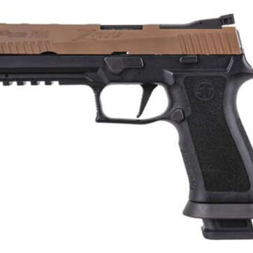 Sig P320 X-Series, 9mm, 5", 21rd, Fiber Optic FS, Coyote/Black - Handsguns | American Guns & Ammo