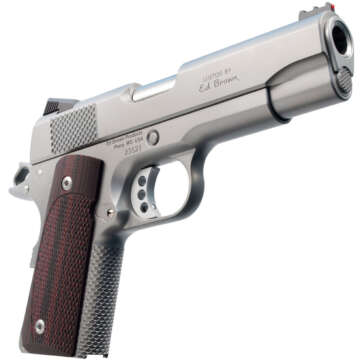 Ed Brown CCO Single 45 ACP 4.25" Barrel, FOF Black VZ Grip Stainless Steel, 7rd - Handsguns - American Guns & Ammo
