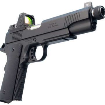 Ed Brown Special Forces SR Single 45 ACP 5" Threaded Barrel, NS/Red Dot Black Polymer Grip Black Gen4, 7rd - Handsguns - American Guns & Ammo