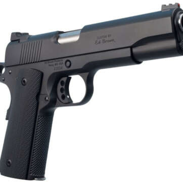 Ed Brown Special Forces1911, Full Size, 45ACP, 5" Barrel, G10 Grips, Black, Thumb Safety, .156 U-Notch Rear Sight, Orange HD XR Front Sight, Recessed Slide Stop, Flattened and Serrated Top of Slide, 7Rd, 2 Magazines - Handsguns - American Guns & Ammo