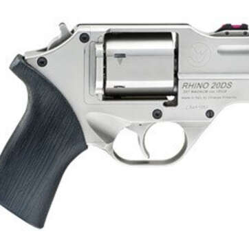 Chiappa Rhino 200DS, .357 Magnum, 2" Barrel, 6rd, Nickel Finish, Rubber Grips - Handsguns - American Guns & Ammo