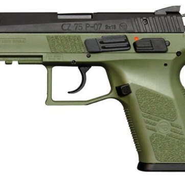 CZ P-07, 9mm, 3.75" Barrel, 10rd, Tritium Night Sights, OG Green - Handsguns - American Guns & Ammo