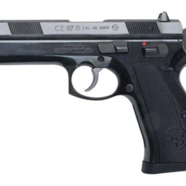 CZ, 97 B Full Size, 45 ACP, 4.65" Barrel, Steel Frame, Aluminum Grips, Fiber Optic Front Sight, 2 Magazines, 10rd Mag - Handsguns | American Guns & Ammo