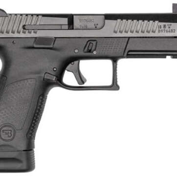 CZ P-10 C, 9mm, 4.61" Barrel, 10rd, Suppressor Ready, Night Sights, Black - Handsguns - American Guns & Ammo