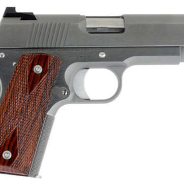 Dan Wesson Pointman Carry, 1911 Carry Pistol, 45ACP, 4.25" Barrel, Steel Frame, Stainless Finish, Wood Grips, Fiber Optic Fixed Sights, Thumb Safety, 7Rd 01843 - Handsguns - American Guns & Ammo