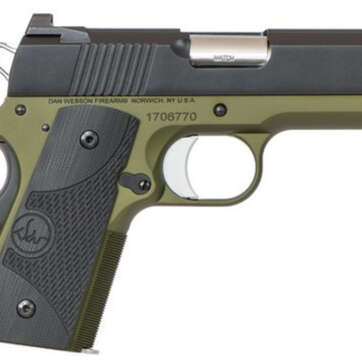 Dan Wesson ECO 1911, 45 ACP, 3.5". 7rd, OD Green Anodized, Night Sights - Handsguns - American Guns & Ammo