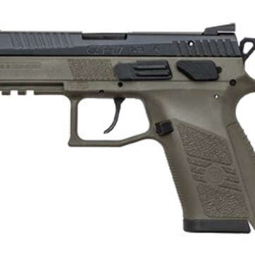 CZ P-07 Full-Size Single/Double 9mm 3.75" Barrel, OD Green Polymer Gri, 15rd - Handsguns - American Guns & Ammo