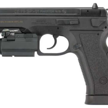 CZ 75 SP-01 Phantom 9mm Black 4.6" Barrel, Rail Mount Tac Light18rd Mag - Handsguns - American Guns & Ammo