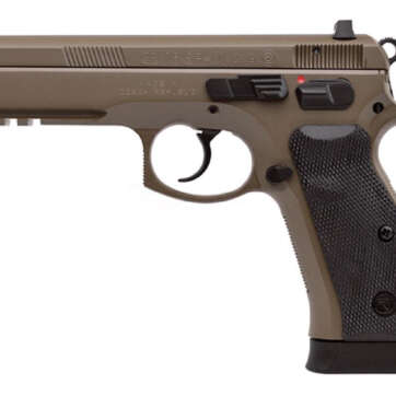 CZ 75 SP-01 Flat Dark Earth 9mm 4.7" Barrel Flat Dark Earth Night Sights 18rd Mag - Handsguns | American Guns & Ammo