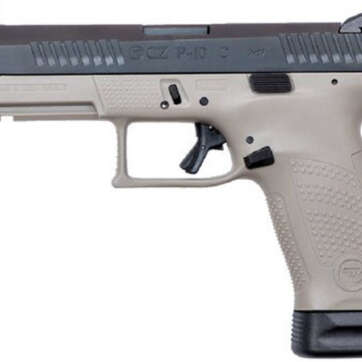 CZ, P-10C, 9mm, 4" Threaded Barrel, Polymer Frame And Grips, Trigger Safety, Compact, High Night Sights, Semi-automatic, Suppressor Ready, 17Rd, Striker Fire, Gray Finish - Handsguns - American Guns & Ammo