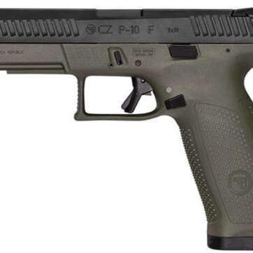CZ P-10 Full Size, 9mm, 4.5" Barrel, 19rd, Night Sights, OD Green - Handsguns - American Guns & Ammo