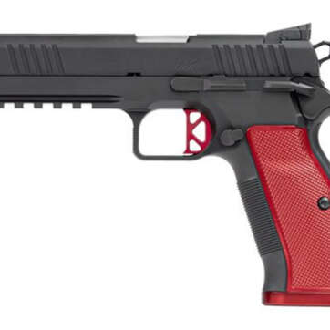 Dan Wesson DWX Single Action Only, Full Size, 40 S&W, 5" Barrel, Steel Frame, Black, Aluminum Grips, 15Rd, Ambidextrous Safety, Fiber Front & Adjustable Rear Sights - Handsguns | American Guns & Ammo