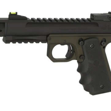 Volquartsen Scorpion .22, 4.5" Barrel, OD Green Frame, Black Hogue Grip - Handsguns - American Guns & Ammo