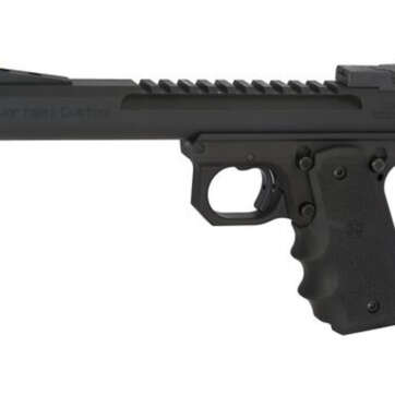 Volquartsen Scorpion Limited Model .22 LR, 6" Barrel, 1911 Style Frame, Hi-Viz Front With Target Rear, Hogue Grips, Black - Handsguns | American Guns & Ammo