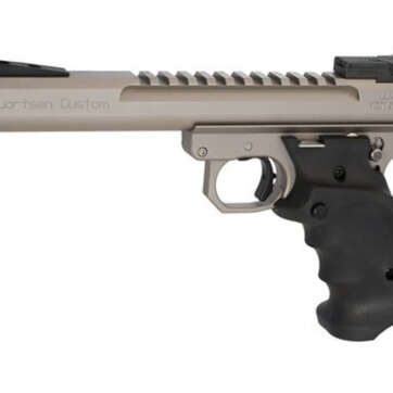 Volquartsen Scorpion .22 LR, 6" Barrel, Target 22 Style Frame, Volthane Grips, Target Sights, Silver - Handsguns | American Guns & Ammo
