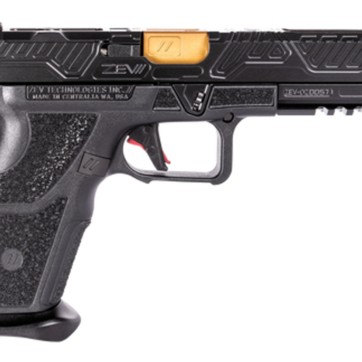 Zev Technologies O.Z-9 Competition 9mm, Single, 5.75" Barrel, Black Grip, Black DLC Slide, 17rd - Handsguns | American Guns & Ammo