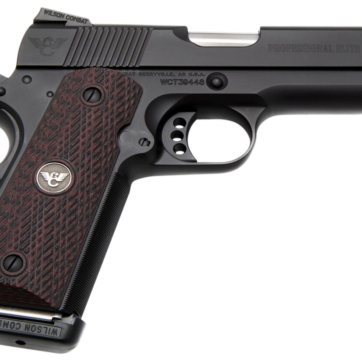 Wilson Combat 1911 Professional Elite 45 ACP Single 4" Barrel Black Cherry G10 Grip Black Slide - Handsguns | American Guns & Ammo