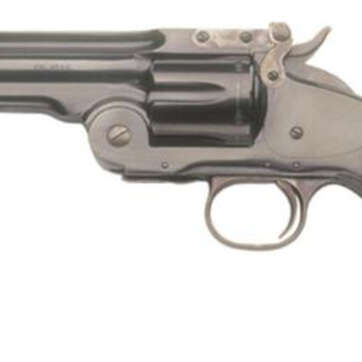 Cimarron Firearms Model 3 Schofield .45 Long Colt 5" Barrel Blue Steel Finish Smooth Walnut Grip - Handsguns | American Guns & Ammo