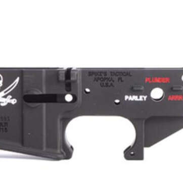 Spike's AR-15 Stripped Lower, Calico Jack Flag, Color Filled, 223/556 - RIFLES | American Guns & Ammo