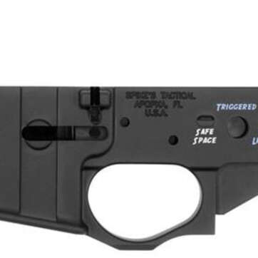 Spikes STLS030CFA Lower Snowflake with Color Fill AR Platform Multi-Caliber Black Hardcoat Anodized - RIFLES | American Guns & Ammo