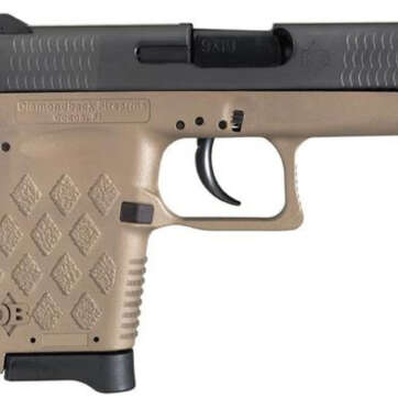 Diamondback Micro-Compact DAO 9mm 3" Barrel, Flat Dark Earth Poly Grip/Frame Black Slide, 6rd - Handsguns - American Guns & Ammo
