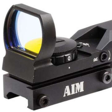 Aim Sports Red Dot 1x 24x34mm Obj 4 MOA Dot Reticle Matte Black - Competition Guns - American Guns & Ammo