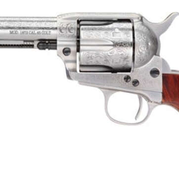 Taylors 1873 Cattleman Floral White 45 LC, 4.75" Barrel - Handsguns | American Guns & Ammo