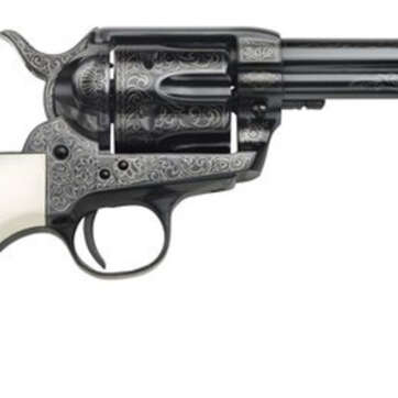 Taylors Outlaw Legacy Blue Engraved 45 LC, 4.75" Barrel - Handsguns | American Guns & Ammo