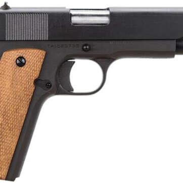 Taylor's 1911 Standard 45 ACP 5" Barrel, Walnut Grip Arched Housing Blued, 7rd - Handsguns - American Guns & Ammo