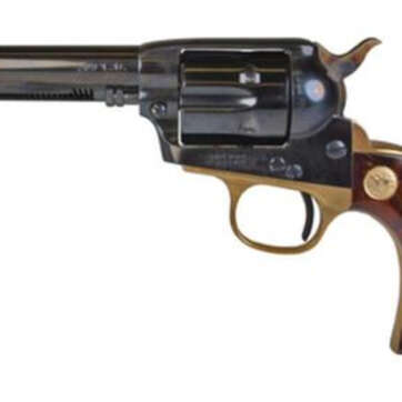 Cimaron Model P Junior Black Stallion Single Action Revolver 22LR/.22 Mag Dual Cylinder 4.75" Black Barrel Smooth Walnut Grip - Handsguns | American Guns & Ammo