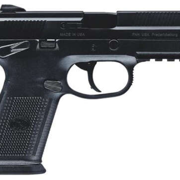 FN America, FNX-45, DA/SA, Full Size, 45ACP, 4.5" Barrel, Polymer Frame, Matte Black, Fixed Sights, 3-10Rd Magazines, Fired Case, Manual Safety - Handsguns - American Guns & Ammo