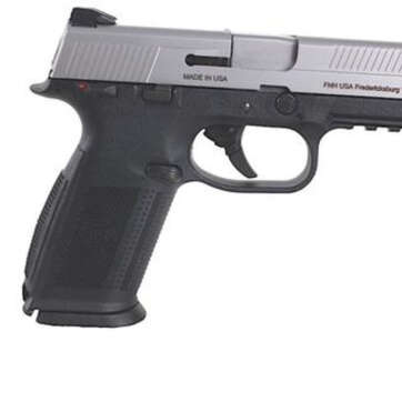 FN FNS40 Manual Safety Fxd 3 Dot NS 40S&W 4" Barrel, 3 Mags Poly Grips Black/SS, 10rd - Handsguns | American Guns & Ammo