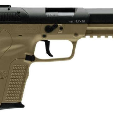FN Five-Seven LE 5.7X28mm 4.8" Adjustable 3-Dot Sights, Flat Dark Earth, 20 Round - Handsguns - American Guns & Ammo