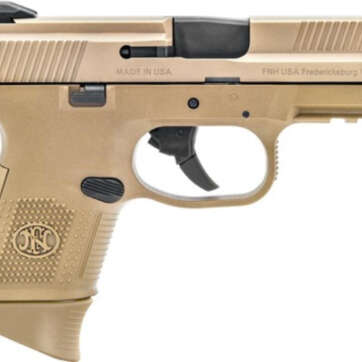 FN FNS-9C 9mm Compact 3.6" Barrel Full Flat Dark Earth 12rd Mag - Handsguns | American Guns & Ammo