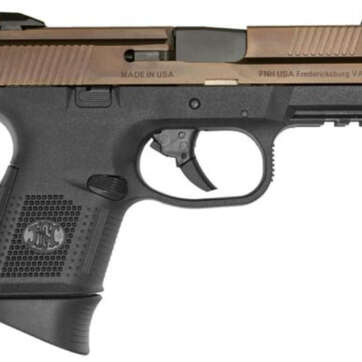 FN FNS 9 Compact, 9mm, 3.6", 12/17rd Mags, Black Frame, Bronze Slide - Handsguns - American Guns & Ammo