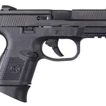 FN FNS 9mm, 3.6" Barrel, 10rd, Interchangeable Backstrap, Black - Handsguns - American Guns & Ammo