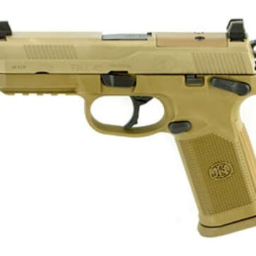 FN FNX-45 Tactical Flat Dark Earth 45 ACP, 4.5" Barrel, Night Sights, Fired Case, 3x10rd Mags - Handsguns | American Guns & Ammo