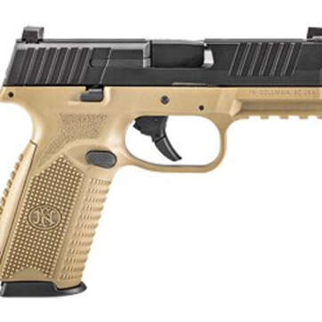 FN 509 NMS 9mm, Flat Dark Earth, No-Manual Safety,Black, 10rd - Handsguns - American Guns & Ammo