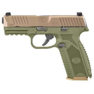FN 509 9mm, 4" Barrel, OD Green Frame, Flat Dark Earth Slide, 17rd - Handsguns | American Guns & Ammo